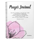 Modern Pink & Black Personalised Prayer Journal