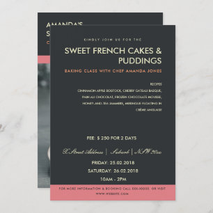 MODERN PINK BLACK PHOTO WORKSHOP INVITE TEMPLATE