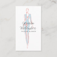 Modern pink blue fashion illustration script