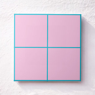 Modern Pink, Blue & Teal Chequered Bold Pastel Tile