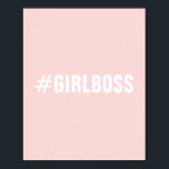 Modern pink blush girl boss typography poster<br><div class="desc">Modern pink blush girl boss typography</div>