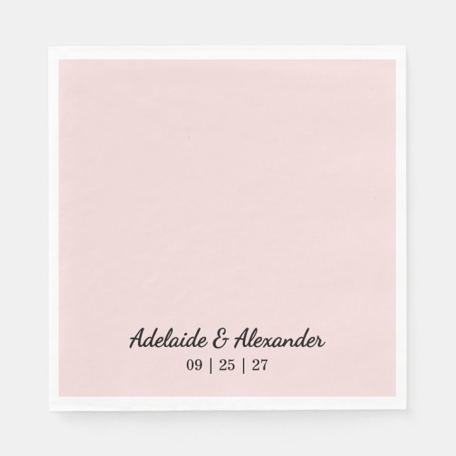 Modern Pink Blush Napkin (Front)