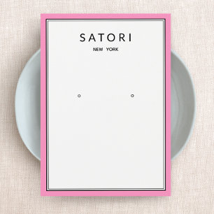 Modern Pink Border Earring Jewellery Display