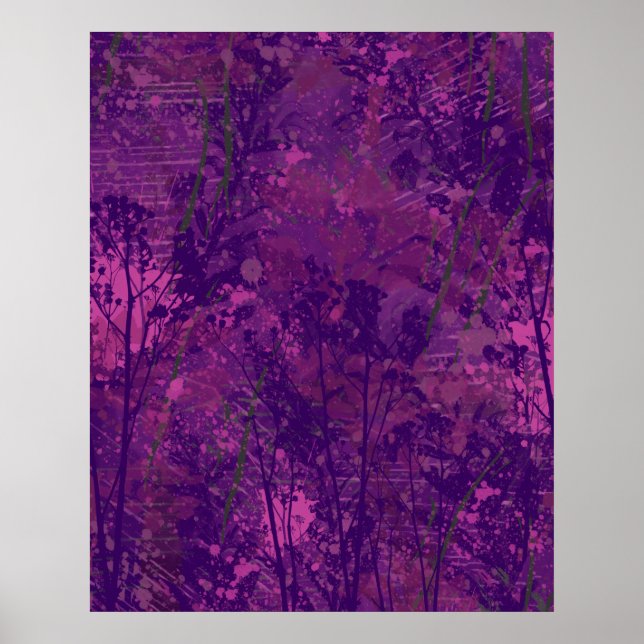Modern Pink Botanical  Poster (Front)