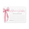 Modern Pink Bow Graduation Advice And Wishes