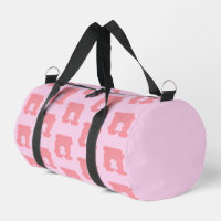 Modern Pink Bread Clip Geometric Silhouette