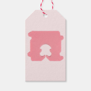 Modern Pink Bread Clip Geometric Silhouette Gift Tags