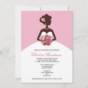 Modern Pink Bridal Shower Invitation