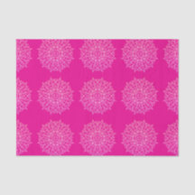 Modern Pink Bright Mandala Art Decoupage Gift Wrap