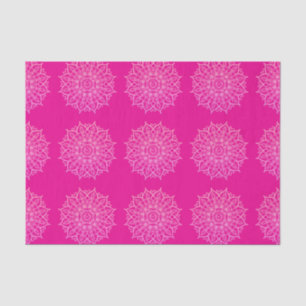 Modern Pink Bright Mandala Art Decoupage Gift Wrap Tissue Paper