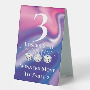 Modern Pink Bunco Dice Table Three Card Table