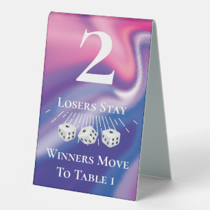 Modern Pink Bunco Dice Table Two Card Table