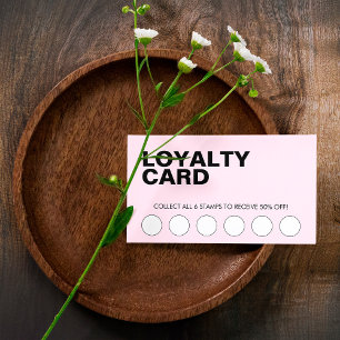 Modern Pink Business Discount Loyalty Card