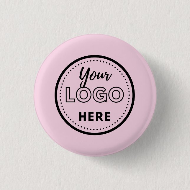 Modern Pink Business Promotional Corporate Logo 3 Cm Round Badge (Front)