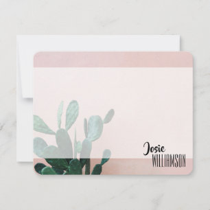 Modern Pink Cactus Card