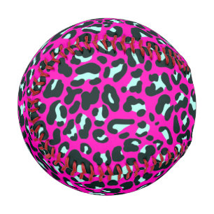 Modern Pink Cheetah Leopard Animal Print Baseball