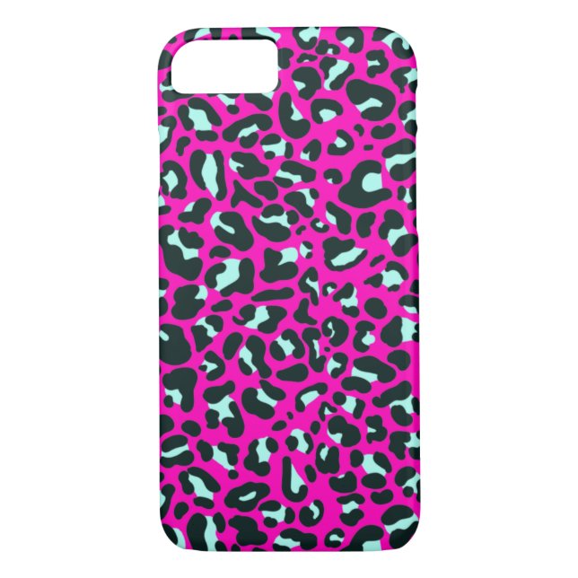 Modern Pink Cheetah Leopard Animal Print Case-Mate iPhone Case (Back)