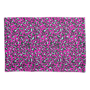 Modern Pink Cheetah Leopard Animal Print Pillowcase