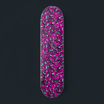 Modern Pink Cheetah Leopard Animal Print Skateboard<br><div class="desc">Always trendy hot pink solid color. Wild safari and jungle animal print. Modern chic fine small cheetah,  leopard skin animal print in white and pastel mint and pink color. Small cheetah leopard animal print.</div>