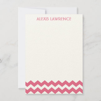 Modern pink chevron all occasion thank you card