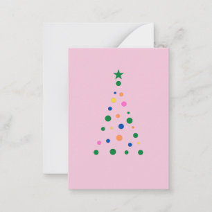 Modern Pink Christmas Tree Custom Back Budget Card
