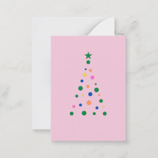 Modern Pink Christmas Tree Custom Back Budget Card