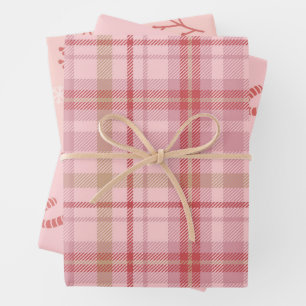 Modern Pink Christmas Wrapping Paper