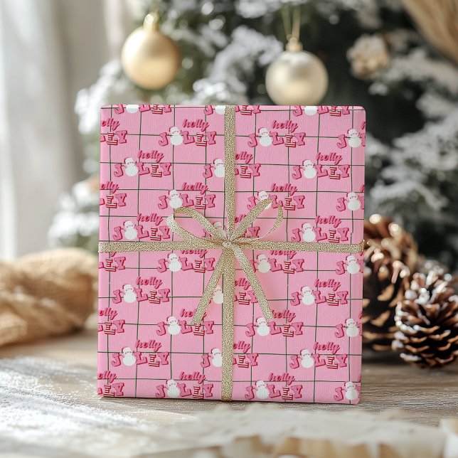 Modern Pink Christmas Wrapping Paper (Creator Uploaded)