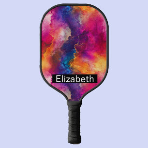 Modern Pink Colour Fusion Personalised Pickleball Paddle