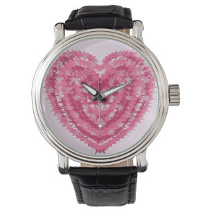 Modern Pink Confetti Heart Valentine's Day Art Watch