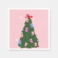 Modern Pink Cowgirl Western Boots Christmas