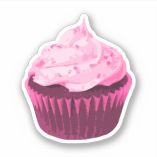 Modern Pink Cupcake