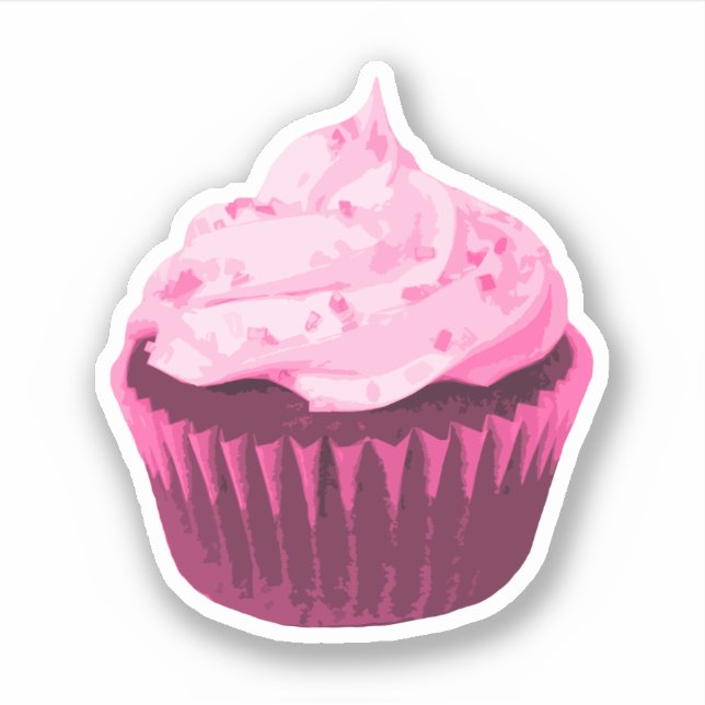 Modern Pink Cupcake (Front)