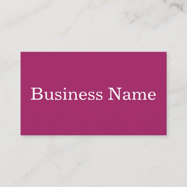 Modern Pink Customised Personalised Business Card (Front)