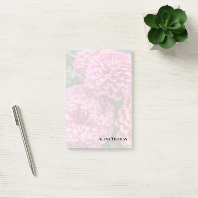 Modern Pink Dahlias Post-it Notes (Office)