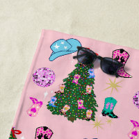 Modern Pink Disco Cowgirl Rodeo Christmas Tree