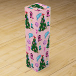 Modern Pink Disco Cowgirl Rodeo Christmas Tree  Wine Box<br><div class="desc">Cowgirl boots Christmas tree ornaments modern retro illustration. Girly cowgirl boots with stars and heart illustration artwork for trendy, modern, country party. Cowboy boots for girls, pink cowgirl farm birthday gifts and stationery in pastel aesthetic colours. Cowboy cow animal print country western farm girl bridal shower, wedding decor, baby shower,...</div>