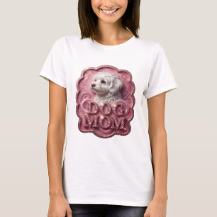 Modern Pink DOG MOM Wearable Art T-Shirt