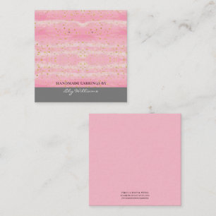 Modern Pink Earring Display Holder Card