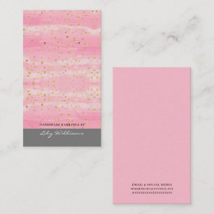 Modern Pink Earring Display Holder Card