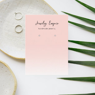 Modern Pink earring holder Business Card