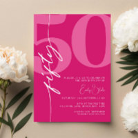 Modern Pink Fifty 50th Birthday Party
