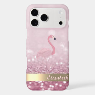 Modern Pink Flamingo Glitter Bokeh - Personalised
