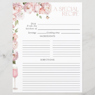 Modern Pink Floral Bridal Shower Recipe