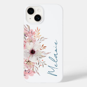 Modern Pink Floral Case-Mate iPhone 14 Case