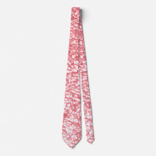 Modern Pink Floral Cluster Abstract Pattern Tie