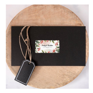 Modern Pink Floral Designer Return Address Labels