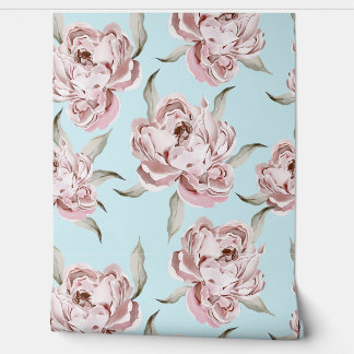 Modern Pink Floral Wallpaper