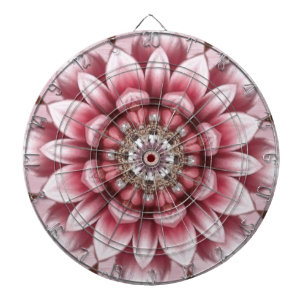 Modern Pink Flower Dartboard