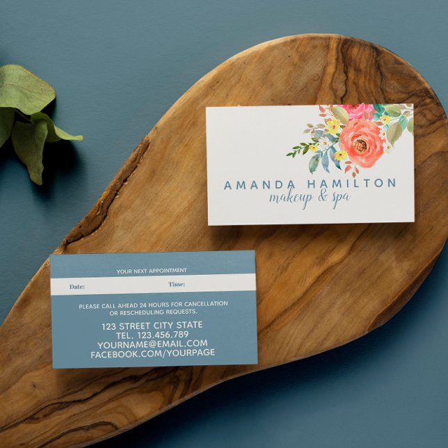 Modern Pink Flowers Bloom Watercolor Appointment (Creator Uploaded)